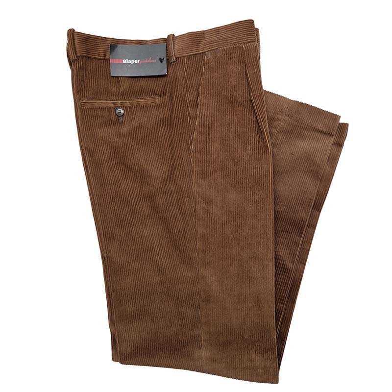 Pantalón pana pisa pinzas Blaper marrón medio