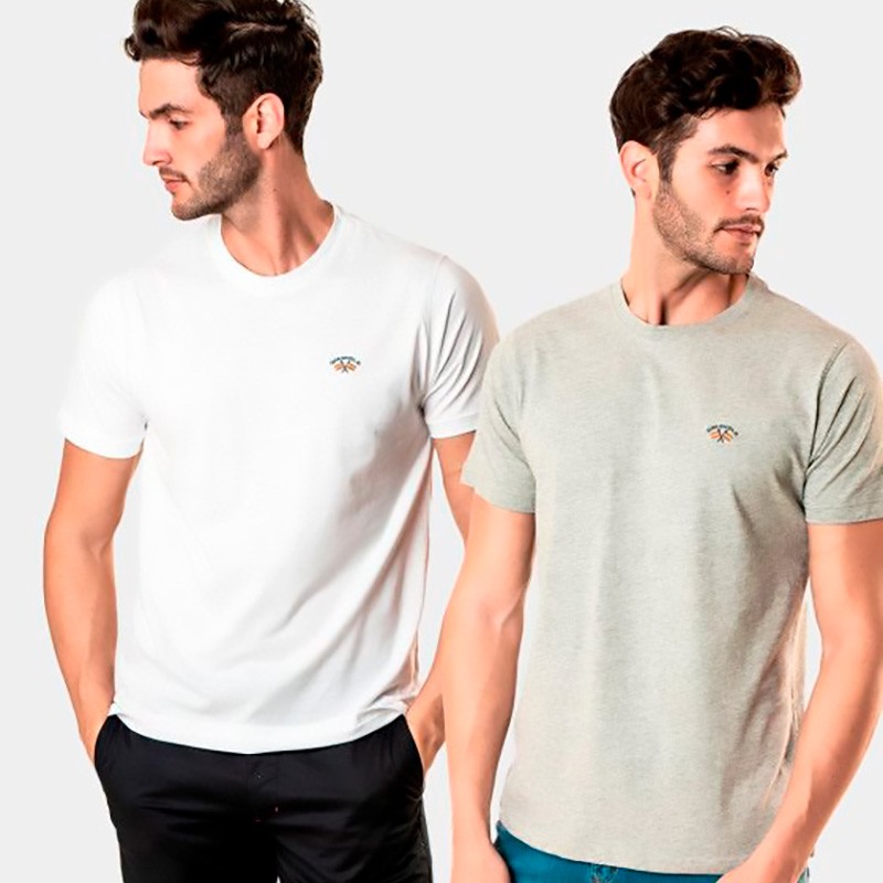 Pack Camisetas Spagnolo básicas blanca y gris