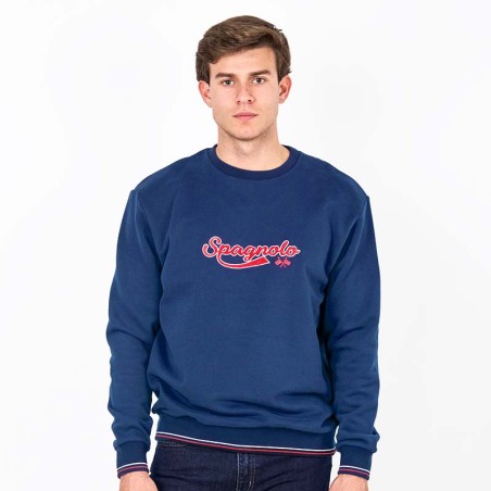 Sudadera Universitario Azul Marino Spagnolo 3782