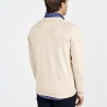 Jersey Cuello Pico Básico Spagnolo Beige