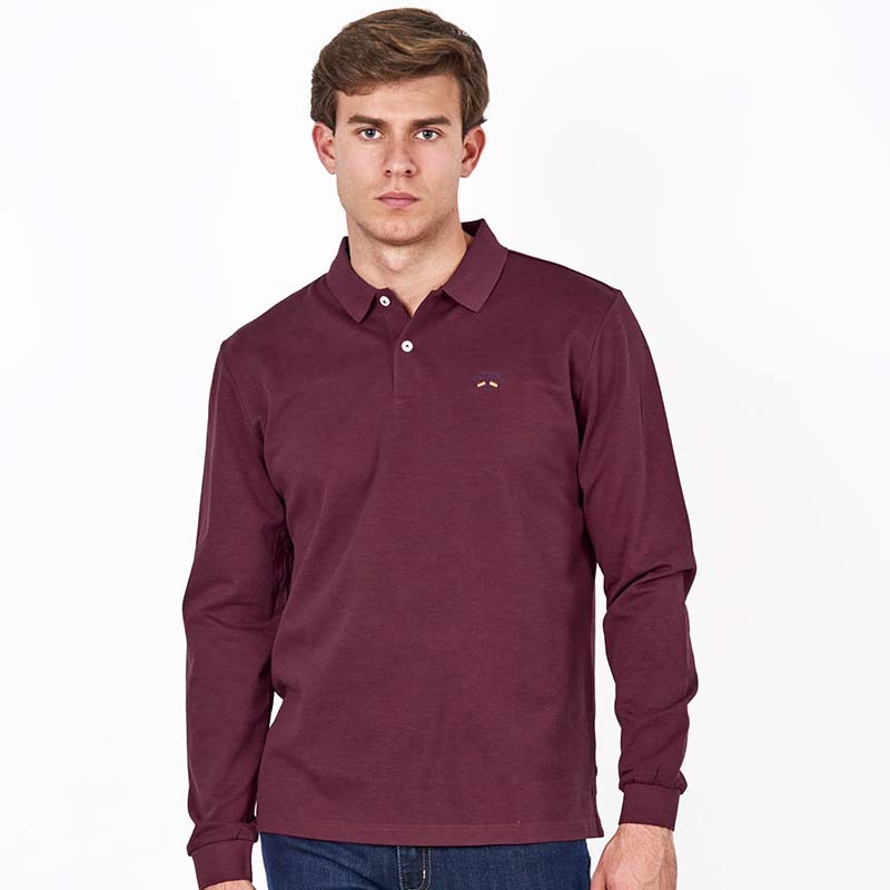 Polo Básico Melange Burdeos Spagnolo