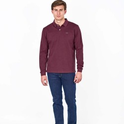 Polo Básico Melange Burdeos Spagnolo