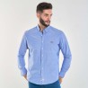 Camisa Spagnolo Oxford Botón Bandera Azul Claro