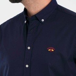 Camisa Gabardina Bandera Spagnolo Azul Marino