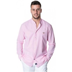 Camisa Spagnolo lino c.mao rayas rosas y blancas
