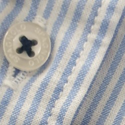 Camisa Spagnolo lino c.mao rayas blancas y azules