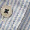 Camisa Spagnolo lino c.mao rayas blancas y azules