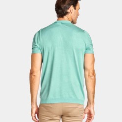 Polo Spagnolo punto liso verde agua