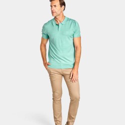 Polo Spagnolo punto liso verde agua