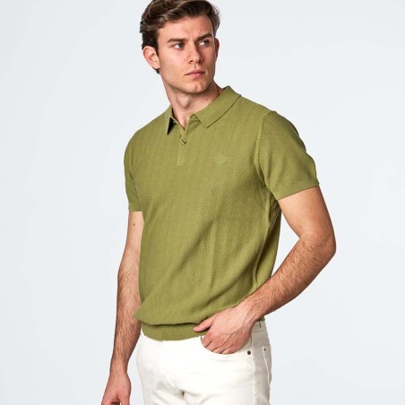 Polo Spagnolo punto fantasía verde khaki