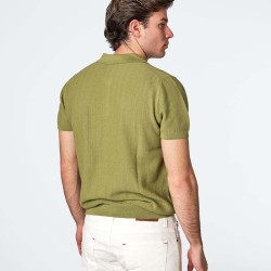 Polo Spagnolo punto fantasía verde khaki