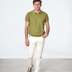 Polo Spagnolo punto fantasía verde khaki