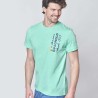 Camiseta Spagnolo denim verde agua