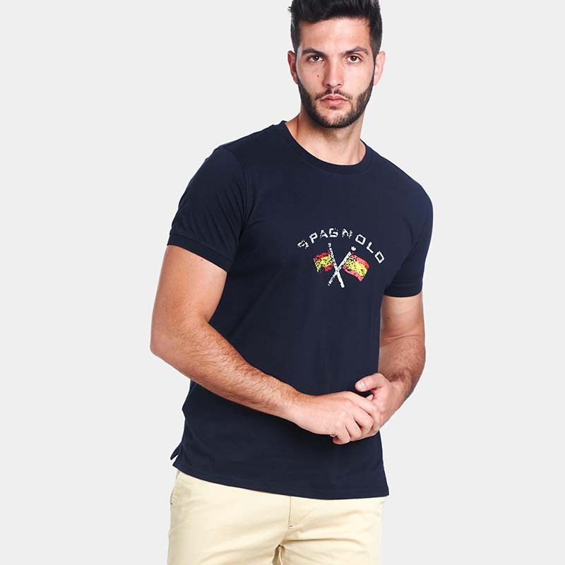 Camiseta Spagnolo punto bandera marino