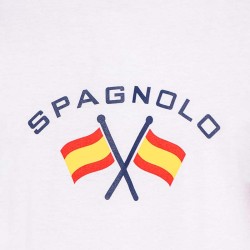 Camiseta Spagnolo punto bandera liso blanco