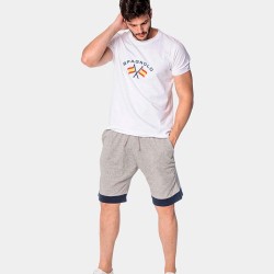 Camiseta Spagnolo punto bandera liso blanco